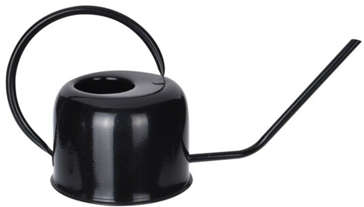 Black Metal Modern Watering Can House Plant Long Reach Watering Can 1 Litre