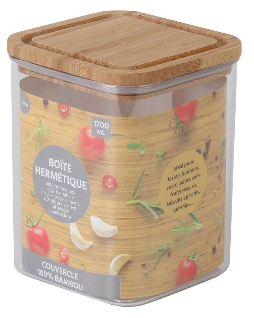 Clear Airtight Container Kitchen Stackable Square Food Storage Jars