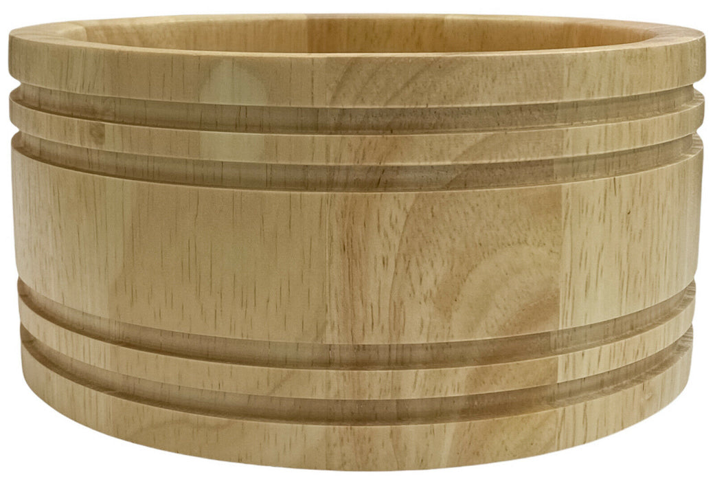 Set Of 2 Mini Wooden Barrels Rustic Design Bread Bowl Serving Dish Acacia Wood