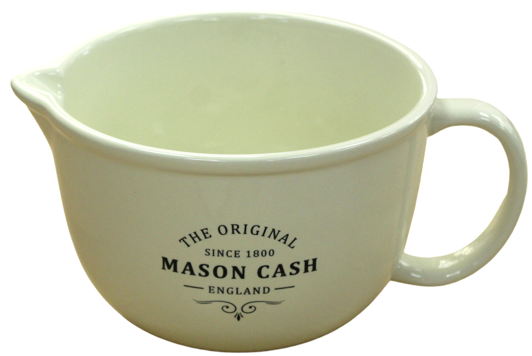 Batter Bowl With Pouring Lip & Handle Mason Cash 2 Litre Large Stoneware