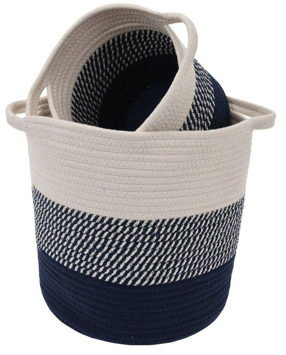 Set of 3 Rope Planters Plant Pots Indoors / Outdoors / Laundry Storage Basket