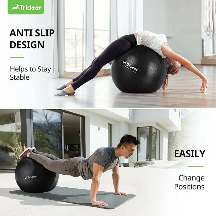 Trideer Extra Thick Yoga Ball 65cm Anti Burst Pilates Fitness Pregnancy Ball
