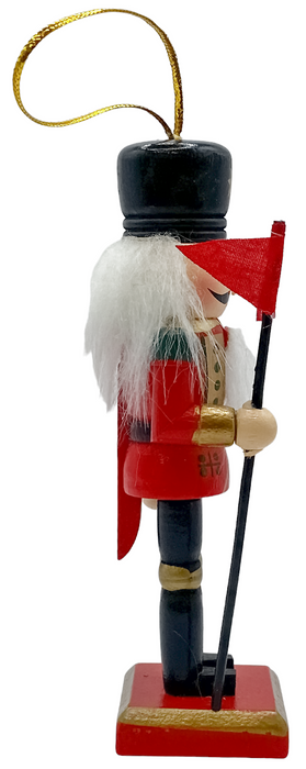 Rammento Set of 2 12cm Nutcracker Soldier Tree Ornaments Wooden Christmas Decor