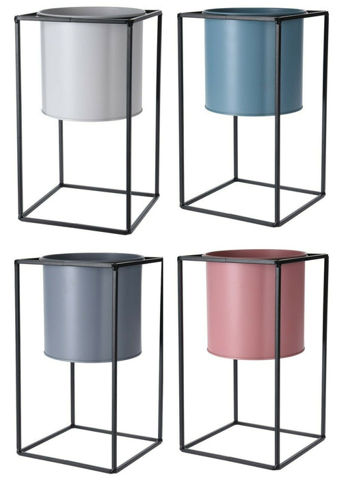 30cm indoor plant pot Raised Indoor Plant Pot On a Stand. Metal Flower Pot 30cm Tall — Cheerful Bargains Ltd