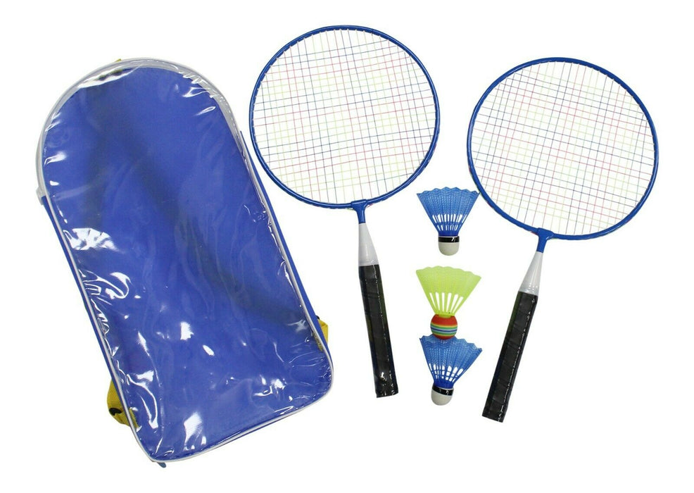 Badminton Set Of 2 Rackets & 3 Shuttlecocks & Carry Bag