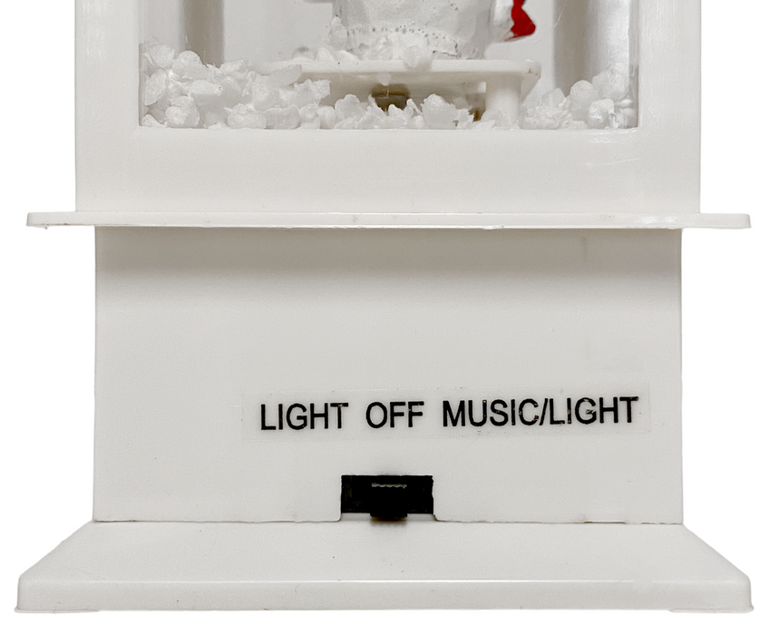 Rammento Musical Snowman Lantern Falling Snow 23cm LED Light-Up Festive Ornament