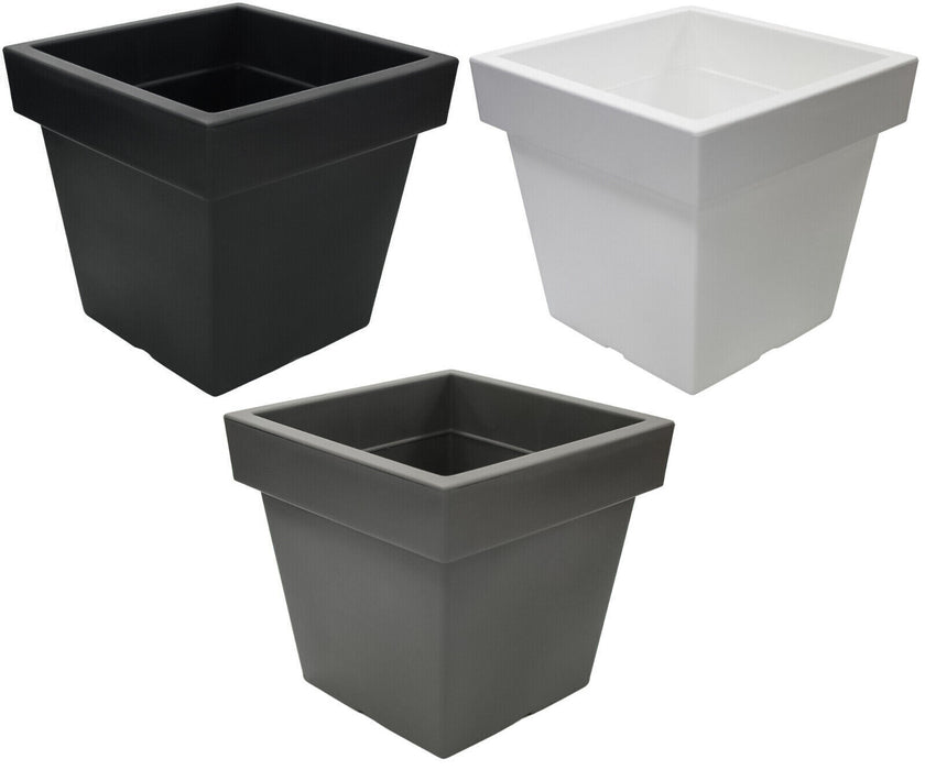 Rammento 29x29 Centimetre Large Square Planter, Plastic Flower Pot