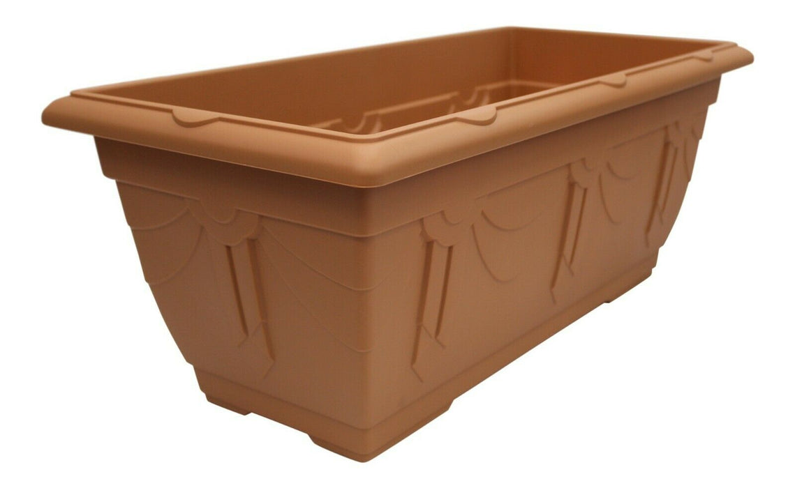 Extra Large 60cm Terracotta Venetian Planter Plant Pot Plastic Trough Planter