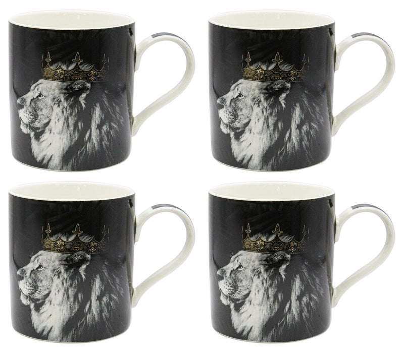 Set Of 4 Lion King Mugs Fine China Coffee Mug Set In Gift Boxes