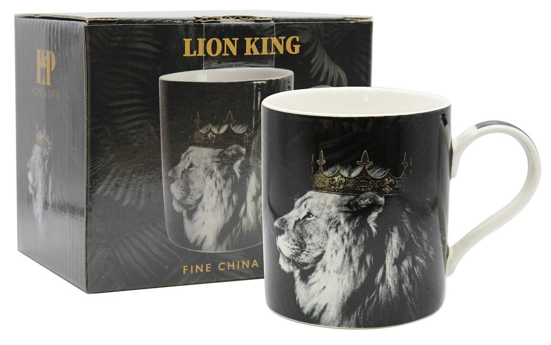 Set Of 4 Lion King Mugs Fine China Coffee Mug Set In Gift Boxes
