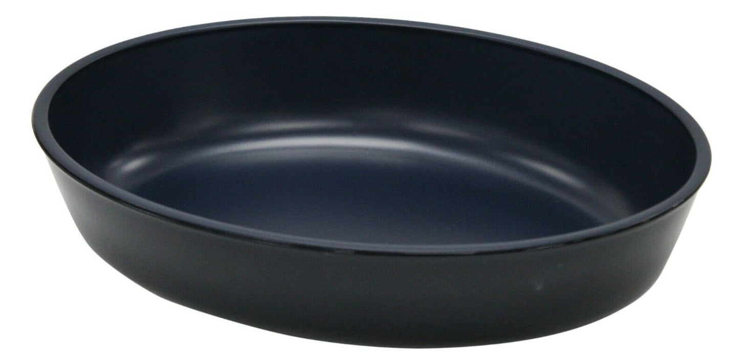 30cm Oval Oven Roasting Dish Roaster Glass Baking Pie Dish Oven to Table Blue