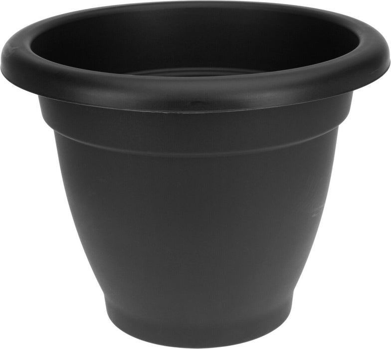 40cm Large Round Black Round Plant Pot Planter