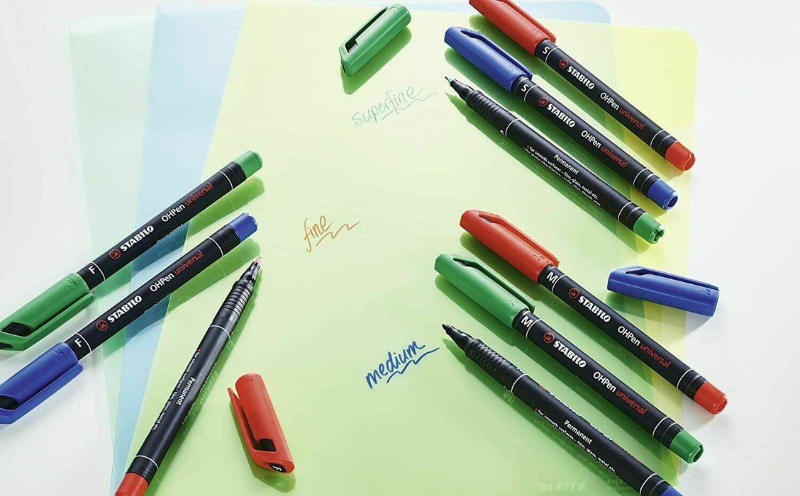Stabilo Set Of 300 Permanent Marker Green Fine Point Writing Pen All Surface