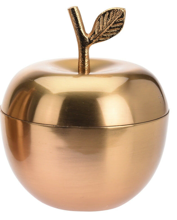 Large Decorative Fruit Apple & Pear Aluminium Gold