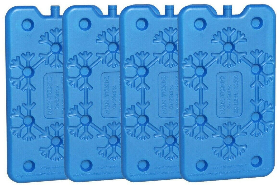 4 Medium Ice Packs Reusable Plastic Freezer Ice Brick Block For Cooler Bag 400ml