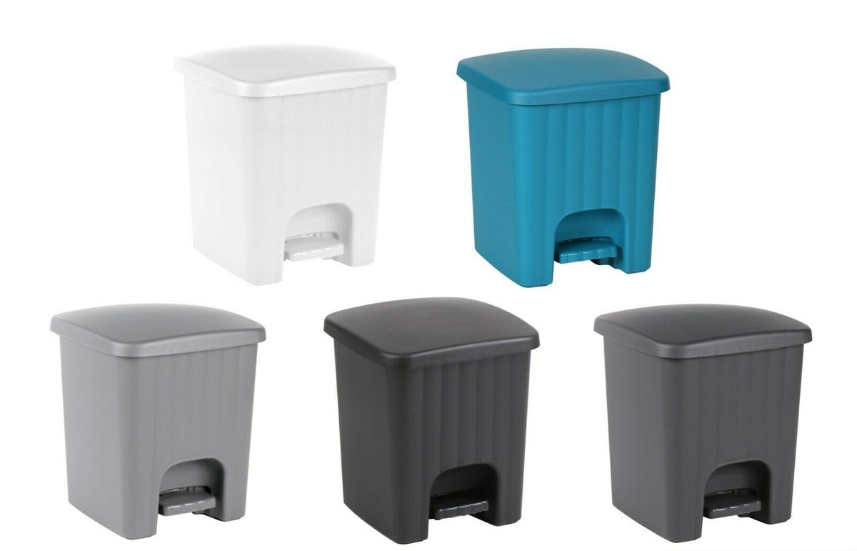 Foot Pedal Bin 5 Litre Small Plastic Bathroom Garbage Waste Dustbin