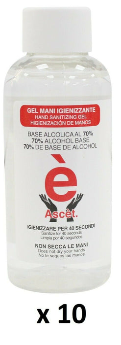 Anti Bacterial Hand Sanitiser Gel 100ML x 10 Kills 99.99% Bacteria 70% Alcohol
