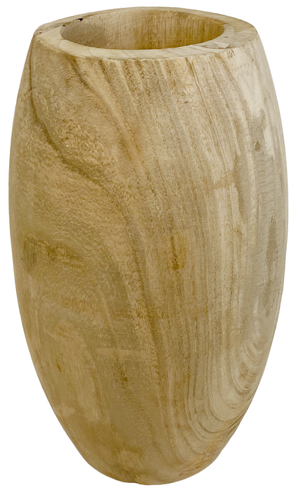 35cm Large Wooden Vase Decorative Flower Vase Natural Wood Table Centrepiece