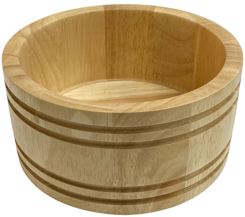 Set Of 2 Mini Wooden Barrels Rustic Design Bread Bowl Serving Dish Acacia Wood
