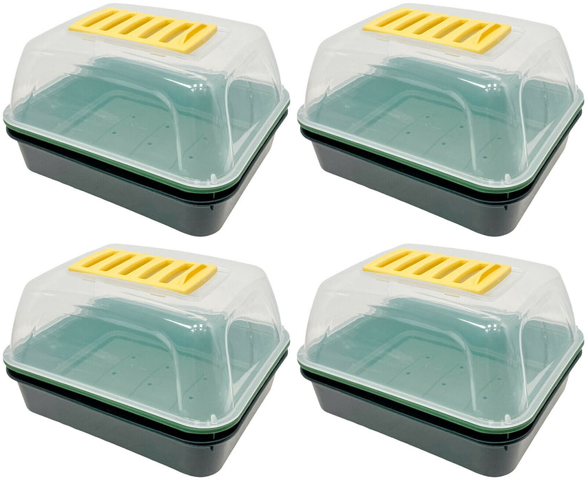 4x Small Plant Propagator Set Shatter Resistant Lid Seed Germination Plant Grow