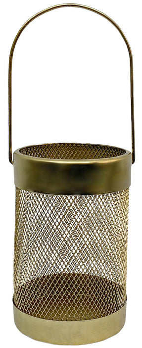 Lantern Candle Holder Large Pillar Candle Gold Indoor Outdoor Tealight Holder