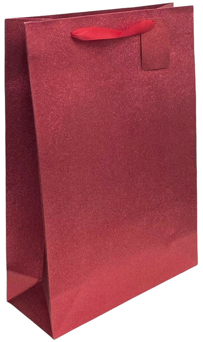 12 x Red Glitter Christmas Bags For Presents Xmas Present Bags