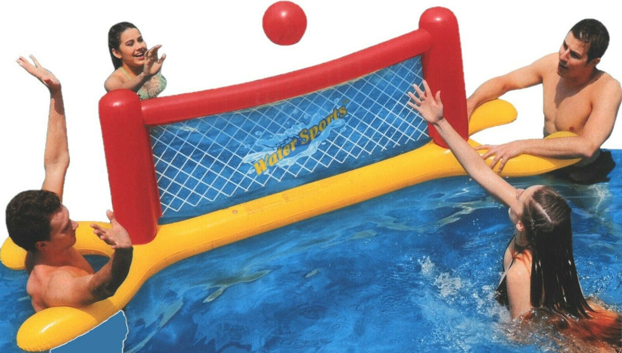 Inflatable Swimming Paddling Pool Volleyball Net Game Ball Outdoor Beach Game
