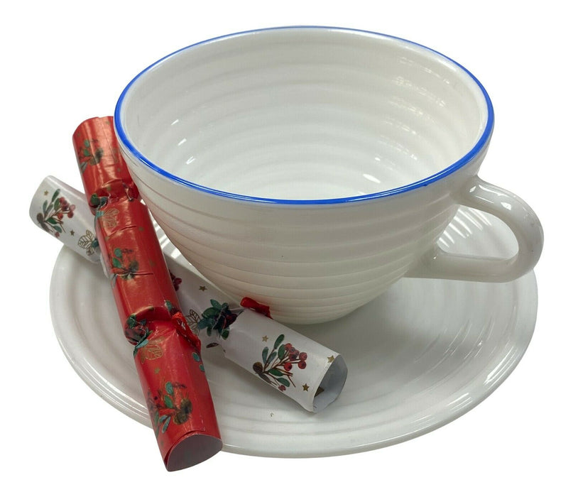 Christmas Crackers Red White Mini Saucer Crackers Set Of 24 Festive Xmas Gifts