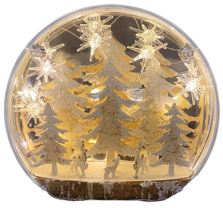 LED Light Up Christmas Dome Globe Winter Scene Xmas Decoration