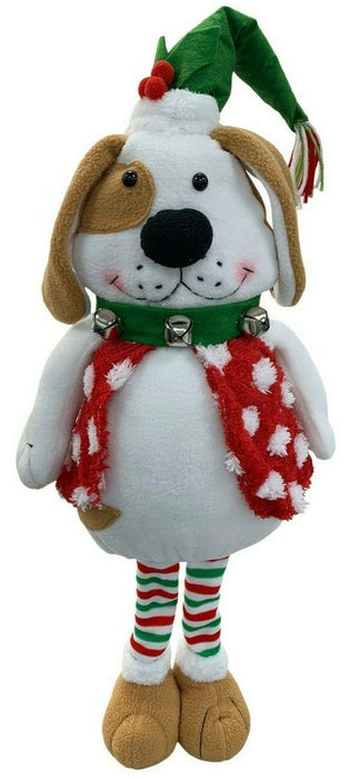 70cm Standing Christmas Dog Elf Dressed Up Dog Christmas Decoration Home Décor