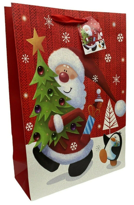 The Snowman Christmas Gold Gift Bag Large  Danilo Promotions