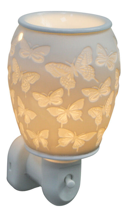 White Butterfly Wax Melt Warmer Plug-in Electric Fragrance Diffuse Aromatherapy