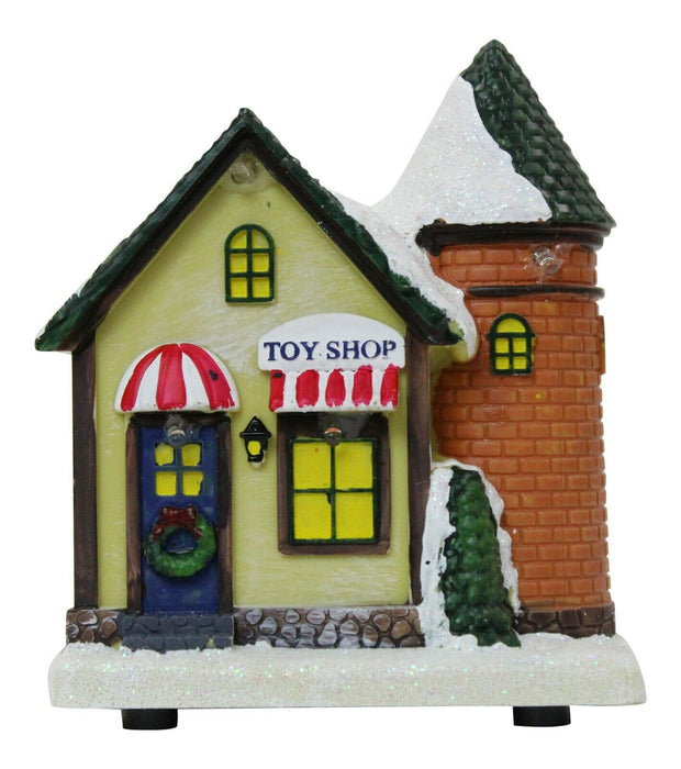 Lightup Christmas Ornament - Miniature Toy Shop Mini Festive Xmas Scene 12.5cm