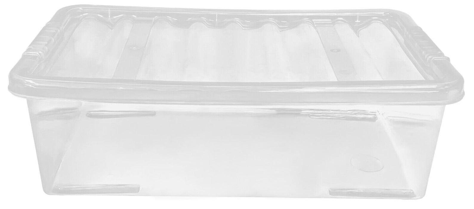 Underbed Plastic Storage Box 32L Clear Box With Lid Strong Quality Container