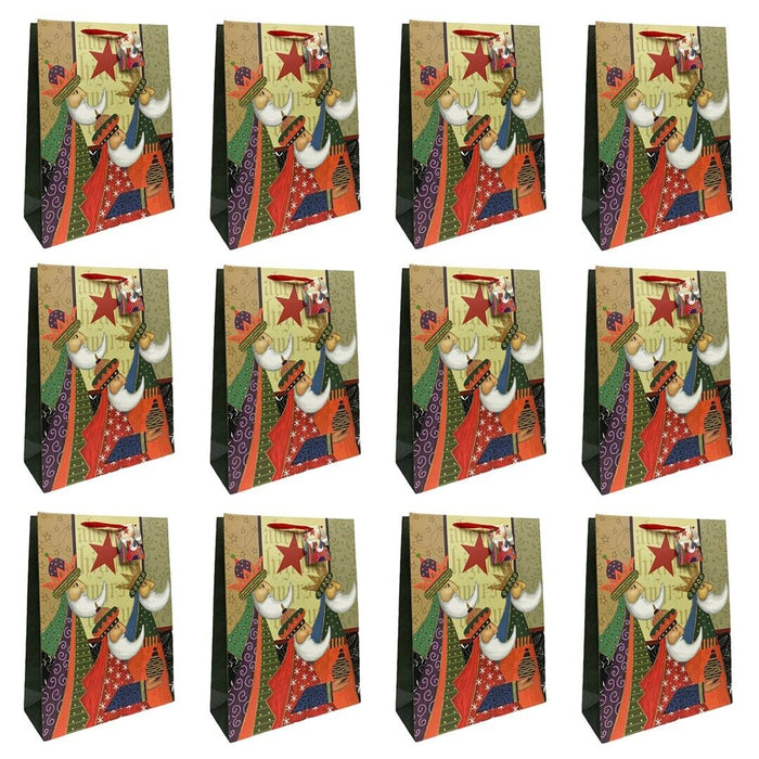 12 x Christmas Large Gift Bags For Xmas Gifts Presents 3 Wise Men Christmas