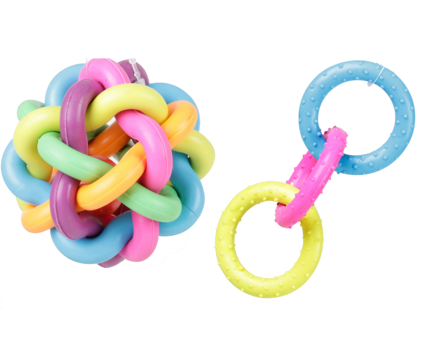 Dog Toys Dog Chew Toys Ball And Dog Ring Set Of 2 Pet Toys Soft Play Toys Puppy