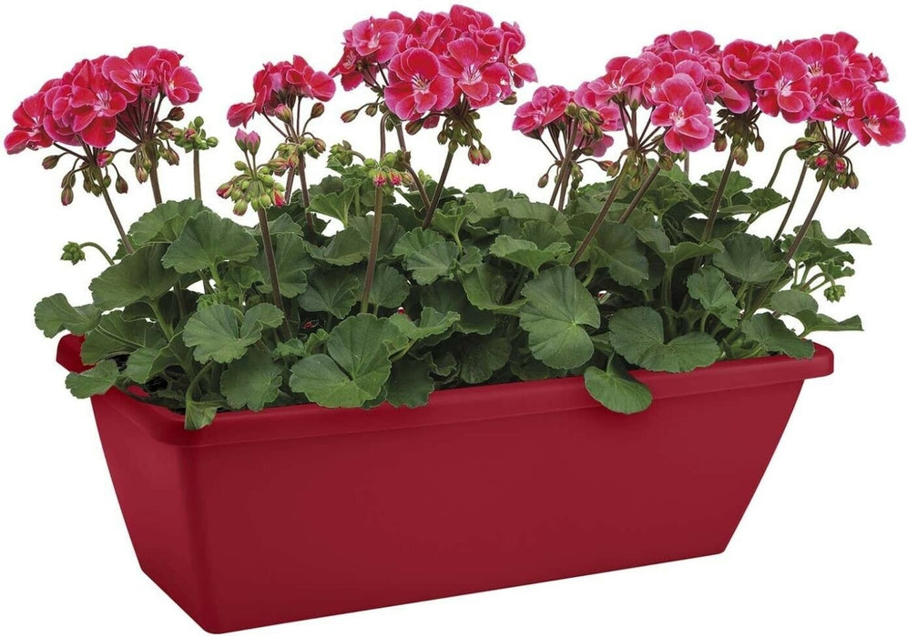 Elho 40cm Deep Red Trough Planters Flower Pots Plant Pot