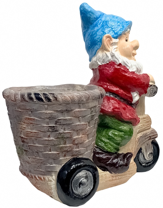 Garden Gnome Plant Pot Fibre Clay Novelty Planter Garden Flower Pot Ornament