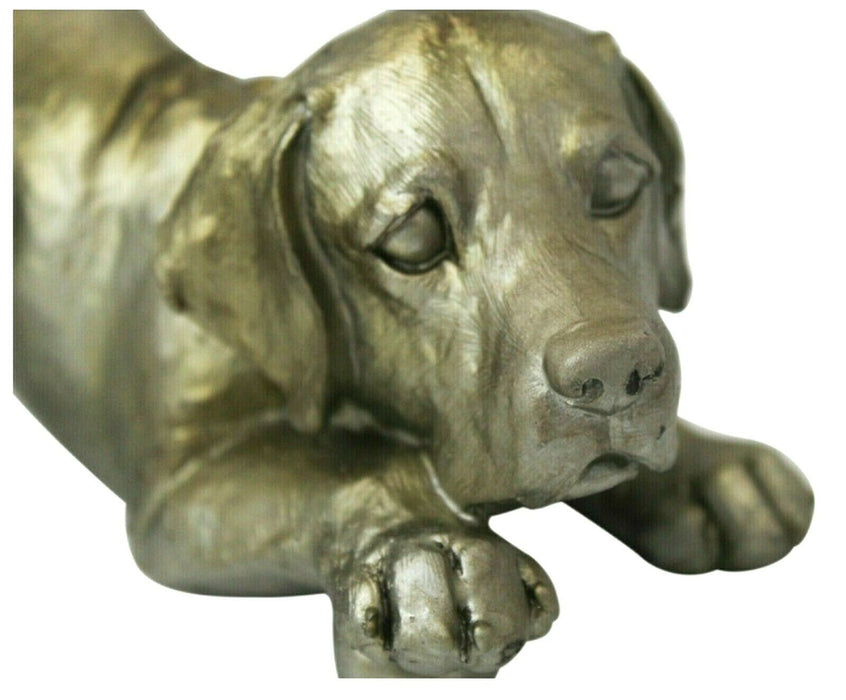 Brown Puppy Figurine - Detailed Dog Modern Animal Statue Home Decor Collectable