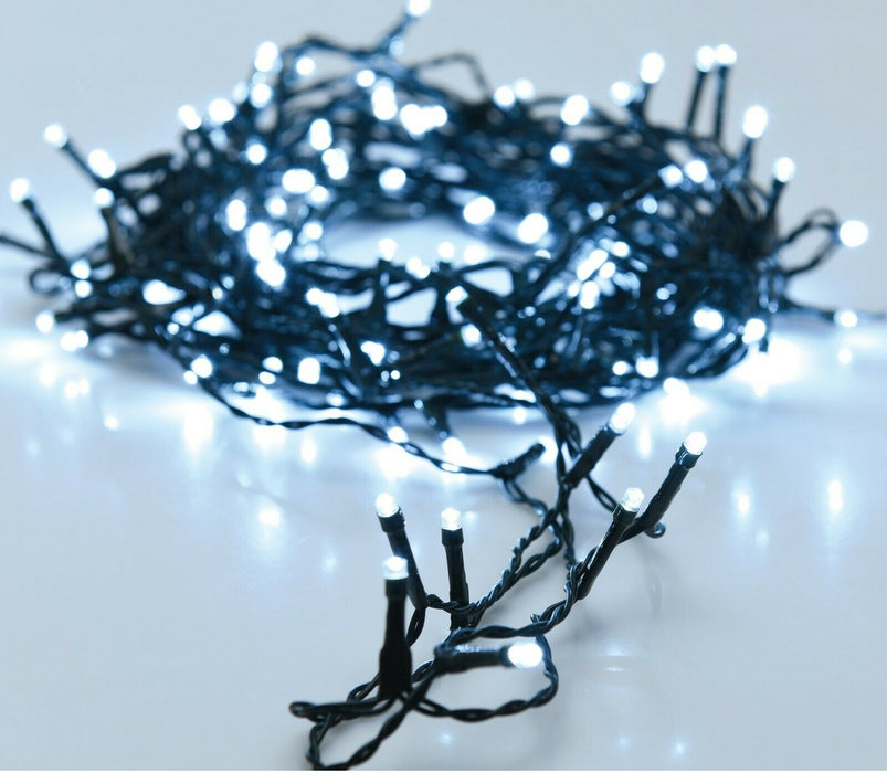 192 White Led Christmas String Lights Indoor Outdoor Battery Operated 14.5 Meter
