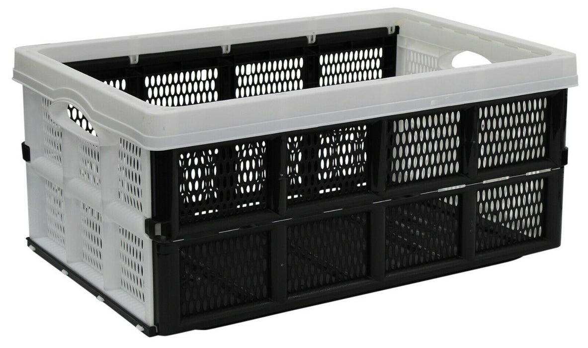 32 Litre Collapsible Crate Collapsible Strong Plastic Boxes Stackable Foldable