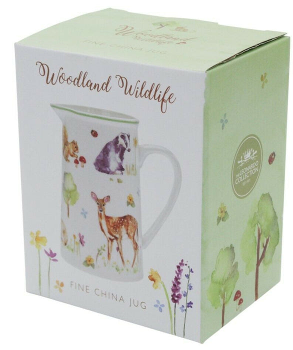Leonardo Collection Fine China 600ml Jug Woodland Wildlife Tea Milk Coffee Jug
