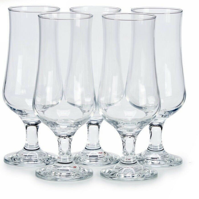 Set of 6 Tulipe Beer Glasses Tall Stemmed Cocktail Wine Drinking Glass 385ml
