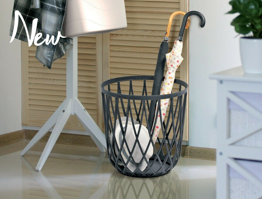 Multifunction Storage / Planter Set, 4 Stools & 1 Table | Grey Plastic Baskets