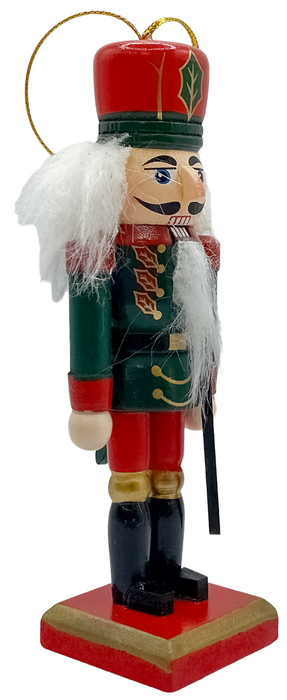 Rammento Set of 2 12cm Nutcracker Soldier Tree Ornaments Wooden Christmas Decor