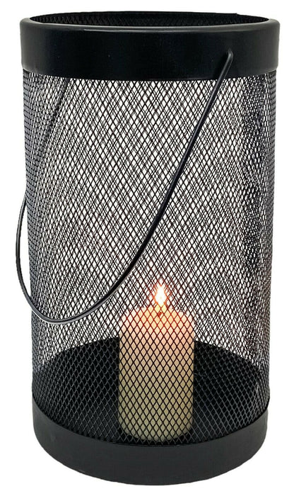 EX LARGE Hanging Lantern Candle Holder Pillar Candle Black Tealight Holder