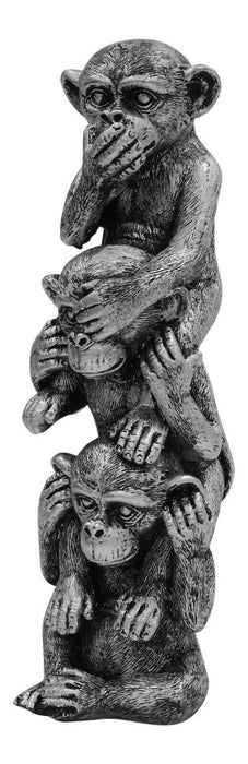 Three Wise Monkeys Ornament Home Décor Wildlife Figurine Mantelpiece Ornament