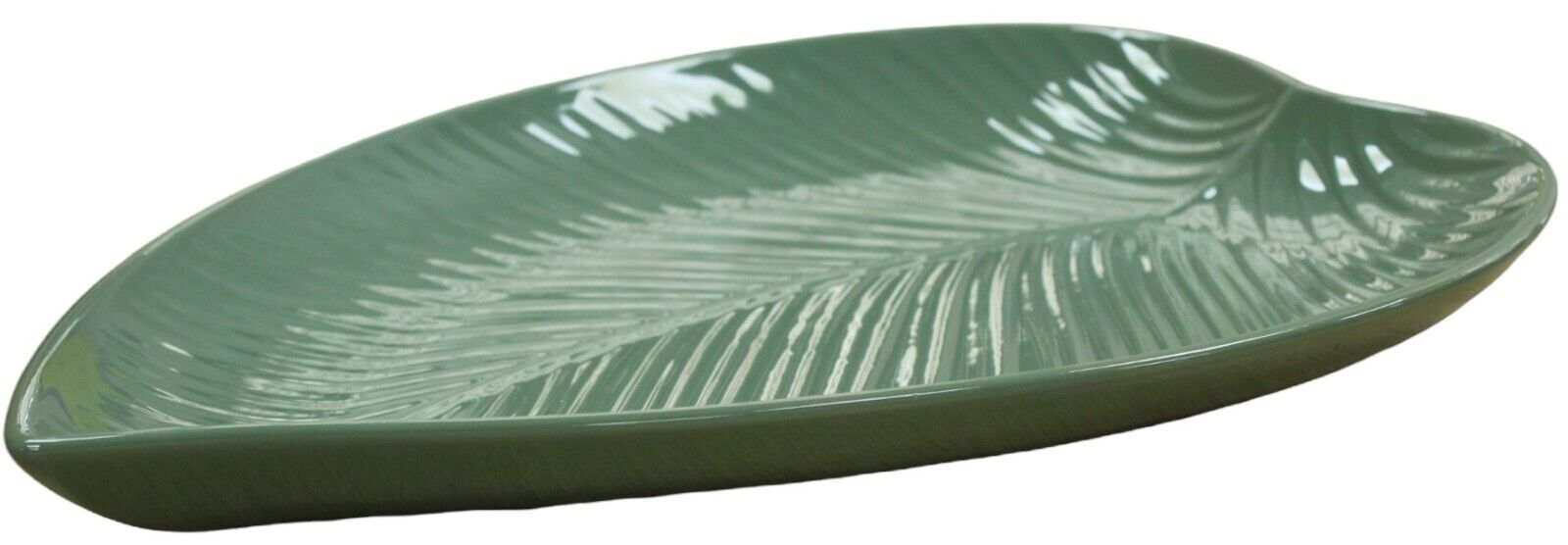 Large Leaf Serving Platter Mason Cash In The Forest Green Stoneware