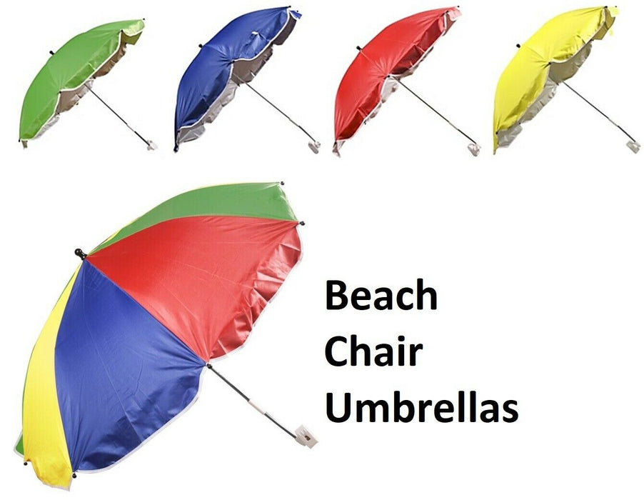 Beach Chair Umbrella Parasol Tilting Umbrella For Beach Chairs Bright Colours
