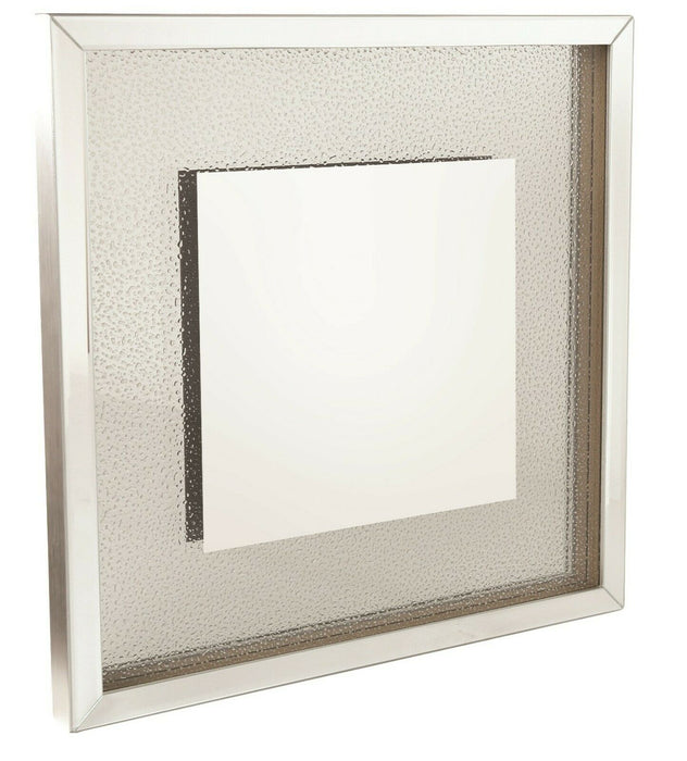 Large Bubbled Glass Square Wall Mirror 42cm x 42cm